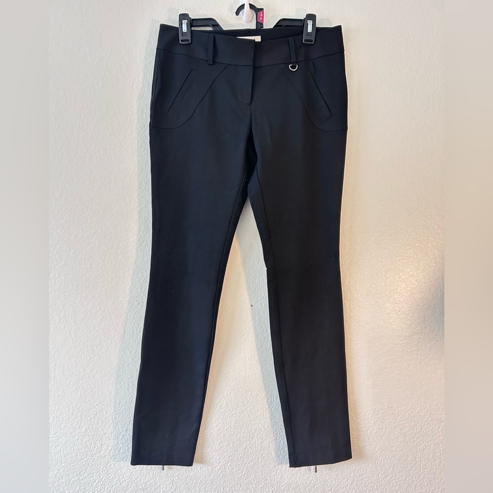 Centre Ville Paris‎ Black Slim-Fit Trousers SZ 6